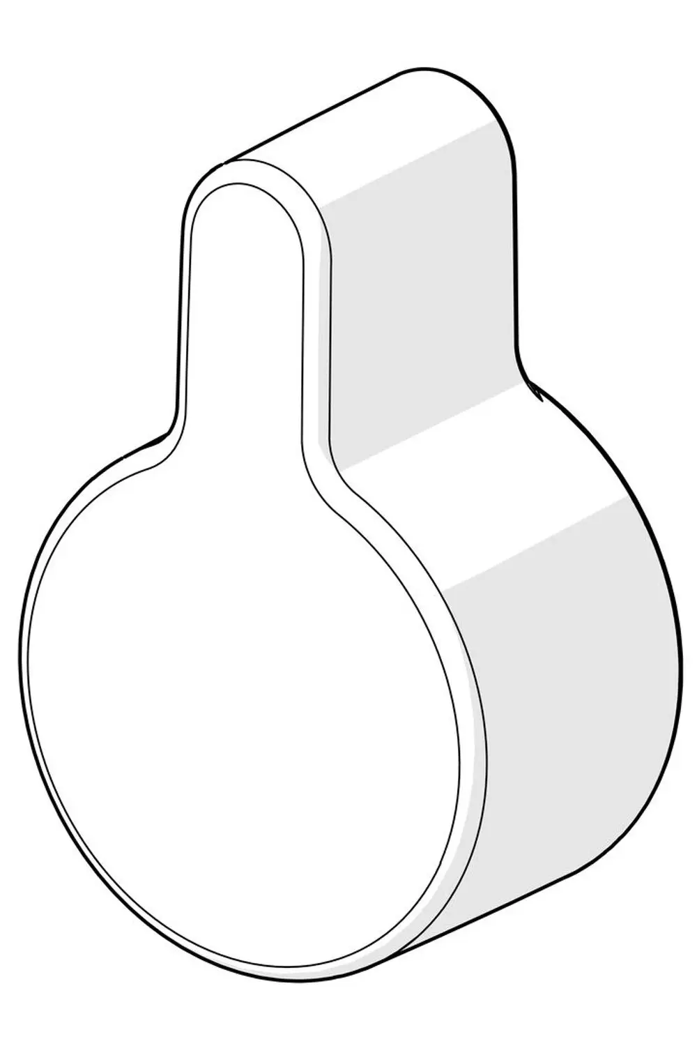 Umstellknopf in runder Form mit einem Aufsatz, geeignet für Wasserarmaturen. Produkt von HANSA, in klaren Linien und schlichter Gestaltung.